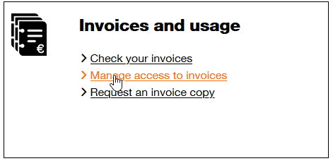 Invoices and usage 