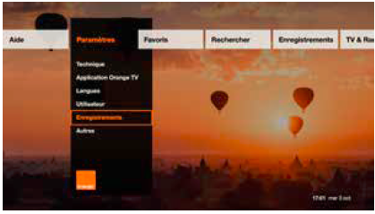 Gestion de vos enregisterments