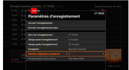  Paramètres d’enregistrement 