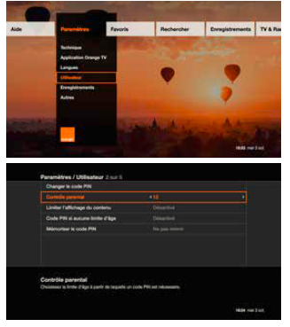 niveau de contrôle parental